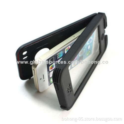 Waterproof PC Cases for iPhone 5S, Tempered Glass Screen Protector, Passed 2M Waterproof Test